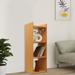Amazon Brand - Solimo 3-Shelf Engineered Wood Book Shelf and Display Unit |Brown