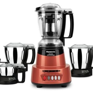 Panasonic Heavy Duty Mixer Grinder For Kitchen MX-AV425 (Rustic Red) Elements Series Powerful 1500W (MMLW) 4 Jar (Three-304 Stainless Steel & 1Juicer Extractor Jar) |5 Years Motor Warranty