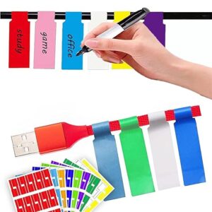 240 Labels PCS Waterproof Cable Labels, Self-Adhesive Wire Tags for Cable Management, Printable for Laser Printer and Handwriting, Tear Resistant