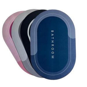 Pack of 2 Quick-Dry Anti-Slip Bathroom Mat | Non-Slip Rectangular Doormat | Bathroom Print Water-Absorbing Rubber Mat for Bathroom, Kitchen, Office, Living Room – Random Color