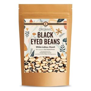Rootz Organics Black eyed Beans 450g| White Lobiya| Cowpea | Chawli | Unpolished |Protein Rich | Rongi | 100% Natural| Non GMO |