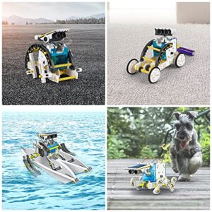 Solar Robot, 13 in 1 Robot Toy Child Model Car Building Games Robotic Educational Outdoor Science Experiences Gift for Boy Girl 10 11 12 13 14 Years Old