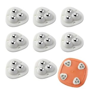 8pcs Caster Wheel Self Adhesive Caster Wheel 360° Swivel Wheels for Furniture, Small Appliance, DIY Modification Moving Table Heavy Duty Caster Wheels (White)