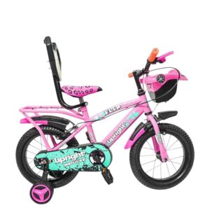 12T Road Cycle for Kids Steel Frame Bicycle Backrest, Training Wheels (90% Assembled) 2 to 4 Yrs for Boys & Girls (Pink, 12T)