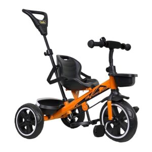 Luusa RX-500 Plug N Play Kids / Baby Tricycle with Parental Control , Cushion seat and seat Belt for 12 Months to 48 Months Boys / Girls / . Carrying Capacity Upto 30kgs ( Orange )