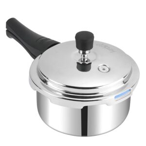 Kraft Futuretec Triply Stainless Steel Pressure Cooker Outer Lid - 3 Litres, ISI Certified, Heavy Gauge Induction & Gas Compatible, Fast & Even Cooking, Durable & Safe Design - 2 Years Warranty.