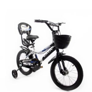 ampa cycles ampa cycles Kid's Aviator Cycle (14 Inches for 3-5 Years, Classic Black and White Frame and Royal Blue Graphics), Unisex ,Freeride Bike