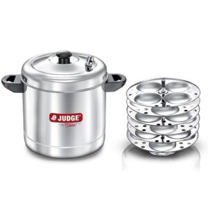 Judge by Prestige Stainless Steel Idli Cooker with 6 Plates,1.5 Liters