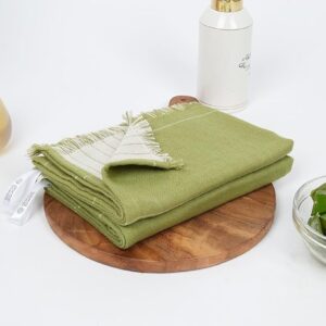 Doctor Towels World's First Aloe Vera Hand Towel Set of 2, Antimicrobial Towels, Super Soft, Ultra Absorbent, Quick Dry for Gym, Travel, School, Kitchen, Aloe Green