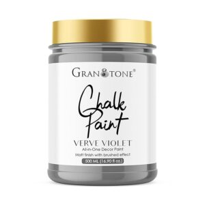 GRANOTONE Chalk Paint for Furniture, Home Decor, Crafts - Eco-Friendly - All-in-One - No Wax Needed- 500 ML (AVIATOR GREY)