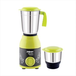 Jaipan Kitchen Galaxy-2 Mixer Grinder 550 Watt with 2 Jar, 3 Speed Pulse function, 50% tougher spring steel,virgin ABS sleek body,2 Years Product Warranty,Bright Green & Black