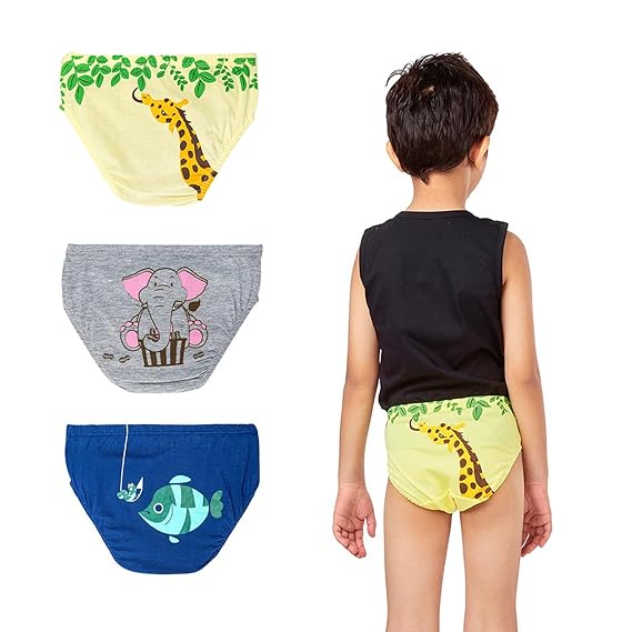 YouGotPlanB Boy Underwear | 100% Breathable Cotton | Printed Briefs | Just-Right Fit | Supersoft Waistband for Max Comfort | Antimicrobial & Anti-Odour | Skin-Safe Dyes | 2-14 Years