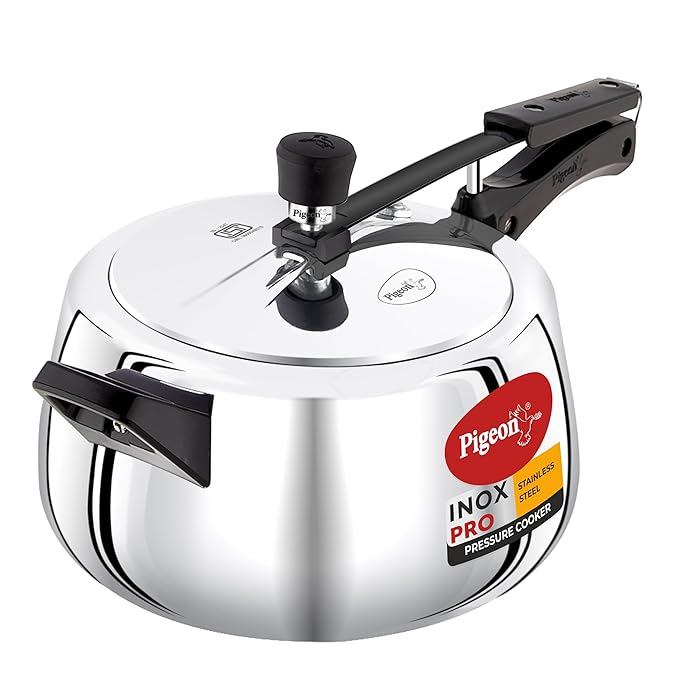 Pigeon by Stovekraft Inox Pro Inner Lid Stainless Steel Cooker, 5 litres