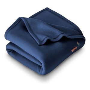 BSB HOME® All Season Solid/Plain Polar Fleece Blanket | for Double Bed 220x230 cm, Blue