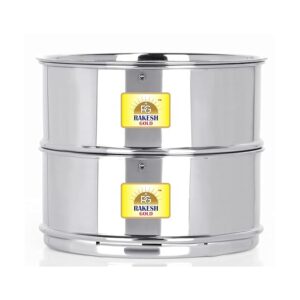 Rakesh Gold Stainless Steel Cooker Container/Cooker Separator | Stackable, Food Grade, Rust-Free, Easy to Clean (cooker separator, Suitable for 3 litre Outer lid Cooker)