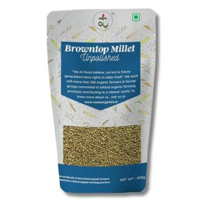 Rootz Organics Browntop Millet 500gm - Whole Grain | 100% Natural & Gluten Free | No Chemicals & Preservatives | High Plant Protein | Unpolished High Fiber (500gm - Pack of 1)