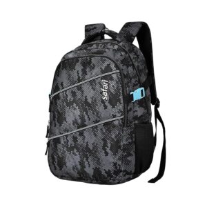 Safari Omega Plus Casual Laptop Backpack, 2 compartments, Raincover, Organizer, Full body print, Bottle holder, Front pockets