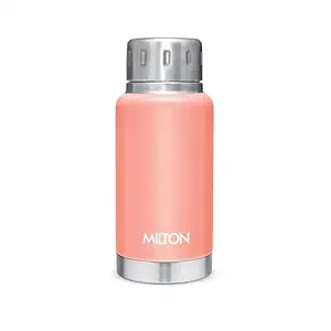 Milton Elfin 160 Thermosteel Water Bottle 160 ml, 24 Hr Hot and Cold I Leak Proof Lid, ISI Certified I Vacuum Insulated I for Office, Gym, School I Peach