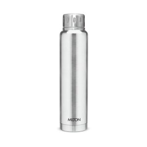 Milton Elfin Thermosteel 750 ml Water Bottle, 24 Hr Hot and Cold I Leak Proof Lid, ISI Certified I Vacuum Insulated I for Office, Gym, School I Silver