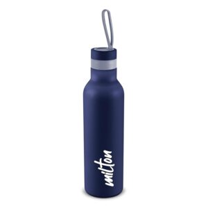 Milton New Smarty 900 thermosteel Water Bottle 730 ml, 24 Hr Hot and Cold I Leak Proof Lid, ISI Certified I Vacuum Insulated I for Office, Gym, School | Dark Blue