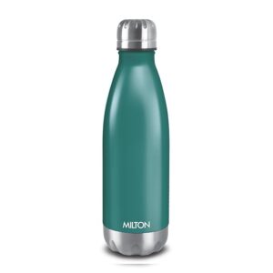 Milton Duo DLX 500 Thermosteel Water Bottle 500 ml, 24 Hr Hot and Cold I Leak Proof Lid, ISI Certified I Vacuum Insulated I for Office, Gym, School I Matt Green