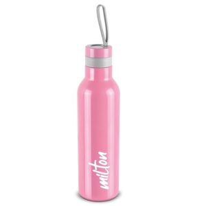 Milton New Smarty 900 thermosteel Water Bottle 730 ml, 24 Hr Hot and Cold I Leak Proof Lid, ISI Certified I Vacuum Insulated I for Office, Gym, School | Pink