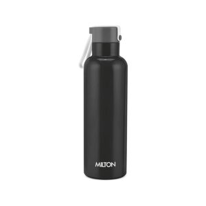Milton Felice 700 Thermosteel Water Bottle 550 ml, 24 Hr Hot and Cold I Leak Proof Lid, ISI Certified I Vacuum Insulated I for Office, Gym, School I Black