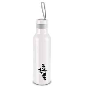 Milton New Smarty 900 thermosteel Water Bottle 730 ml, 24 Hr Hot and Cold I Leak Proof Lid, ISI Certified I Vacuum Insulated I for Office, Gym, School | White