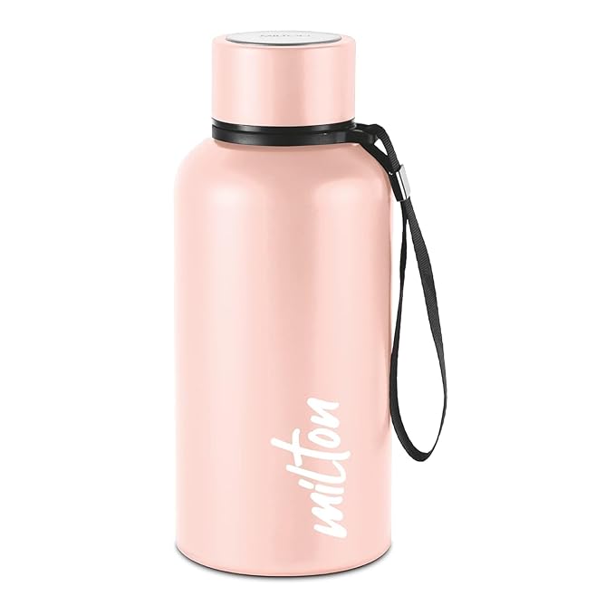 Milton Aura 500 Thermosteel Water Bottle 520 ml, 24 Hr Hot and Cold I Leak Proof Lid, ISI Certified I Vacuum Insulated I for Office, Gym, School I Beige