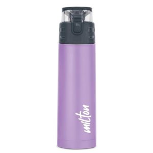 Milton Atlantis 600 Thermosteel Water Bottle 500 ml, 24 Hr Hot and Cold I Leak Proof Lid, ISI Certified I Vacuum Insulated I for Office, Gym, School I Purple
