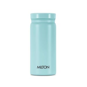 Milton Minimate 200 Thermosteel Insulated Water Bottle, 190 ml, 24 Hr Hot and Cold | Leak Proof Lid, ISI Certified I Vacuum Insulated | for Office, Gym, School | Blue