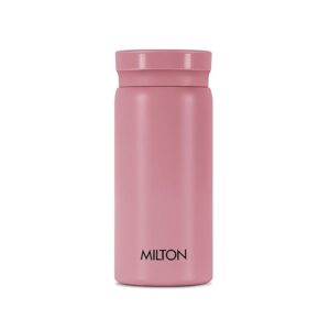 Milton Minimate 200 Thermosteel Insulated Water Bottle, 190 ml, 24 Hr Hot and Cold | Leak Proof Lid, ISI Certified I Vacuum Insulated | for Office, Gym, School | Berry