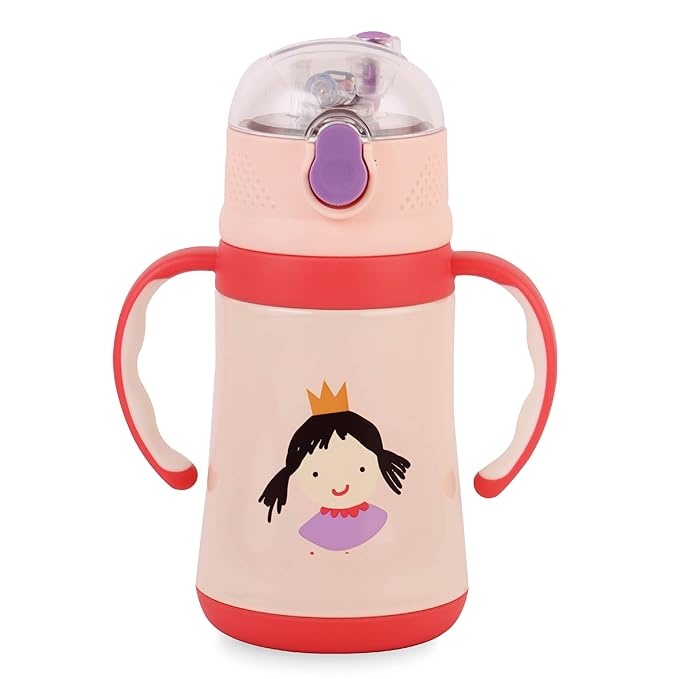 Cello Doodle Kids Flask | Stainless Steel Keeps Drinks Cool or hot for an Extra Long time | Double Walled Vacuum Insulated Technology | Leak Proof lid | 350ml, Red
