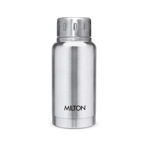 Milton Elfin 160 Thermosteel Water Bottle 160 ml, 24 Hr Hot and Cold I Leak Proof Lid, ISI Certified I Vacuum Insulated I for Office, Gym, School I Silver