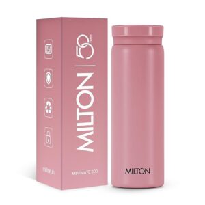 Milton Minimate 300 Thermosteel Water Bottle, 280ml | ISI Certified, SS304 Stainless Steel | Vacuum Insulated Flask, Hot & Cold, Leak-Proof, Compact for Office, Gym, Travel | Berry