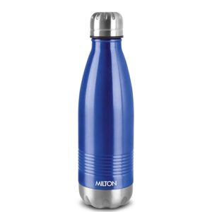 Milton Duo DLX 750 Thermosteel 700 ml Water Bottle, 24 Hr Hot and Cold I Leak Proof Lid, ISI Certified I Vacuum Insulated I for Office, Gym, School I Blue
