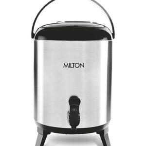 Milton Stellar 8 Thermosteel Water Jug, 7.6 litres, Silver | PU Insulated | Hot & Cold | Sturdy Base | Hygienic | Odour Free