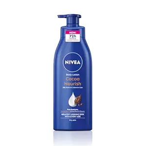 NIVEA Cocoa Nourish 400ml Body Lotion with Deep Moisture Serum| 72 H Moisturization | With Cocoa Butter & Coconut Oil | Non Greasy & Healthy Looking Skin |For Very Dry Skin