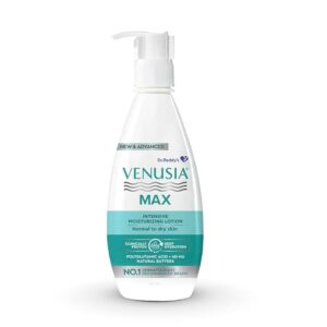 Dr. Reddy's Venusia Max Intensive Moisturizing Lotion for Normal to Dry skin |Body lotion I Advanced formula with 4D Hyaluronic Acid , Cocoa Butter, Shea Butter, Aloe Butter, Mango Butter I Multi Layer & Deepest Hydration I Treats dry, dull, dehydrated skin I Non-comedogenic lotion for face & body I Dermatologist Recommended |300 g