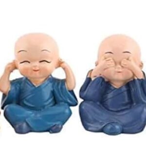 Smiling Little Buddha Monk Figurine â€“ Zen Meditation DÃ©cor Idol