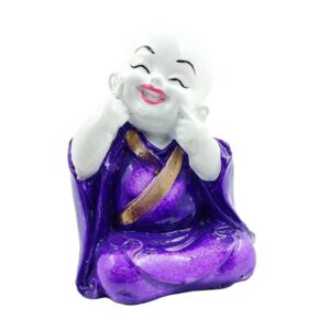 Karigaari India Polyresine Polyresin Smiling Buddha Idol Statue Showpiece for HomeDecor Decoration Gift Gifting Items