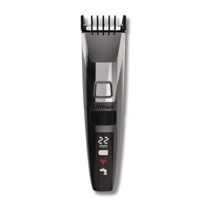 LITMUS Male Stubble Pro Corded and Cordless Waterproof Beard Trimmer with Digital LED Display and Fast Charging, 60 Mins Run Time (Black and Grey)