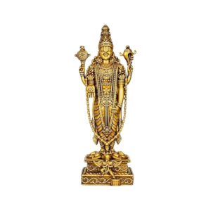 ARKAM Brass Balaji Murti/Venkateshwara Idol/Pital Tirupati Balaji Statue - Antique Brass Idol for Home/Temple/Office (Height: 7.5 cm, Weight:50 GMS)