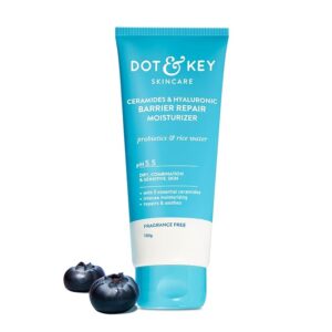 Dot & Key Barrier Repair Moisturizer For Normal, Dry, Combination & Sensitive Skin | 120 Hrs Moisturization, With 5 Ceramides & Hyaluronic | Repairs Damaged Skin Barrier, Non-Comedogenic | 100g