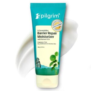 Pilgrim 5 Ceramides Moisturizer for Face 100g | Hyaluronic Acid for Intense Moisturizing & Skin Strengthening | Barrier Repair with Korean CICA | Lightweight & Non-Sticky | For All Skin Types I For Women and Men I