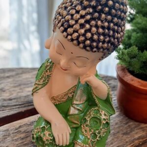 ANI DIVINE Baby Buddha Smiling Happy Sitting Idol for Peace, Business Growth, Vaastu, Fang Shui, Birthday, Wedding