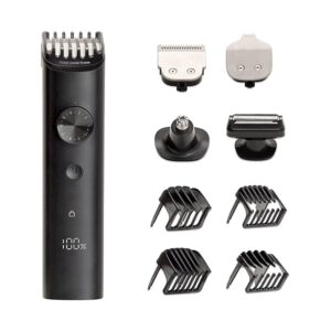 Mi Grooming Kit Pro, Face, Hair, Body - All-in-One Professional Styling Trimmer, Body Groomer, Nose & Ear Hair Trimming, Hair Clippers, Beard Combs, Quick Charge & 90 Mins Run Time,Black,Men