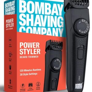 Bombay Shaving Company Beard Trimmer For Men, 2X Fast Charging, USB Type C, 2 Yr Warranty, 120Min runtime, Hair Trimmer, Shaving Machine, Cordless Beard, 38 length Settings(Black)